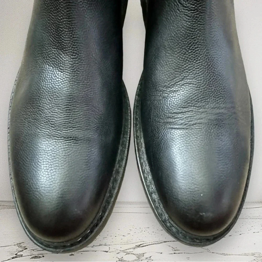 HESCHUNG Tremble Ankle Leather Boot Black Size 12
